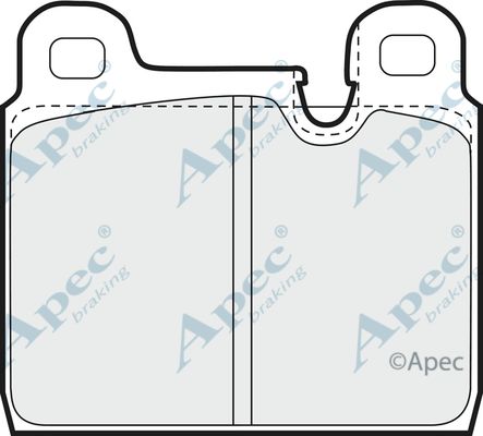 APEC BRAKING Комплект тормозных колодок, дисковый тормоз PAD622